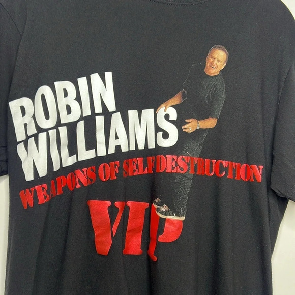 Robin Williams VIP Weapons of Self Destruction Comedy Tour Graphic T Shirt - Picture 4 of 9